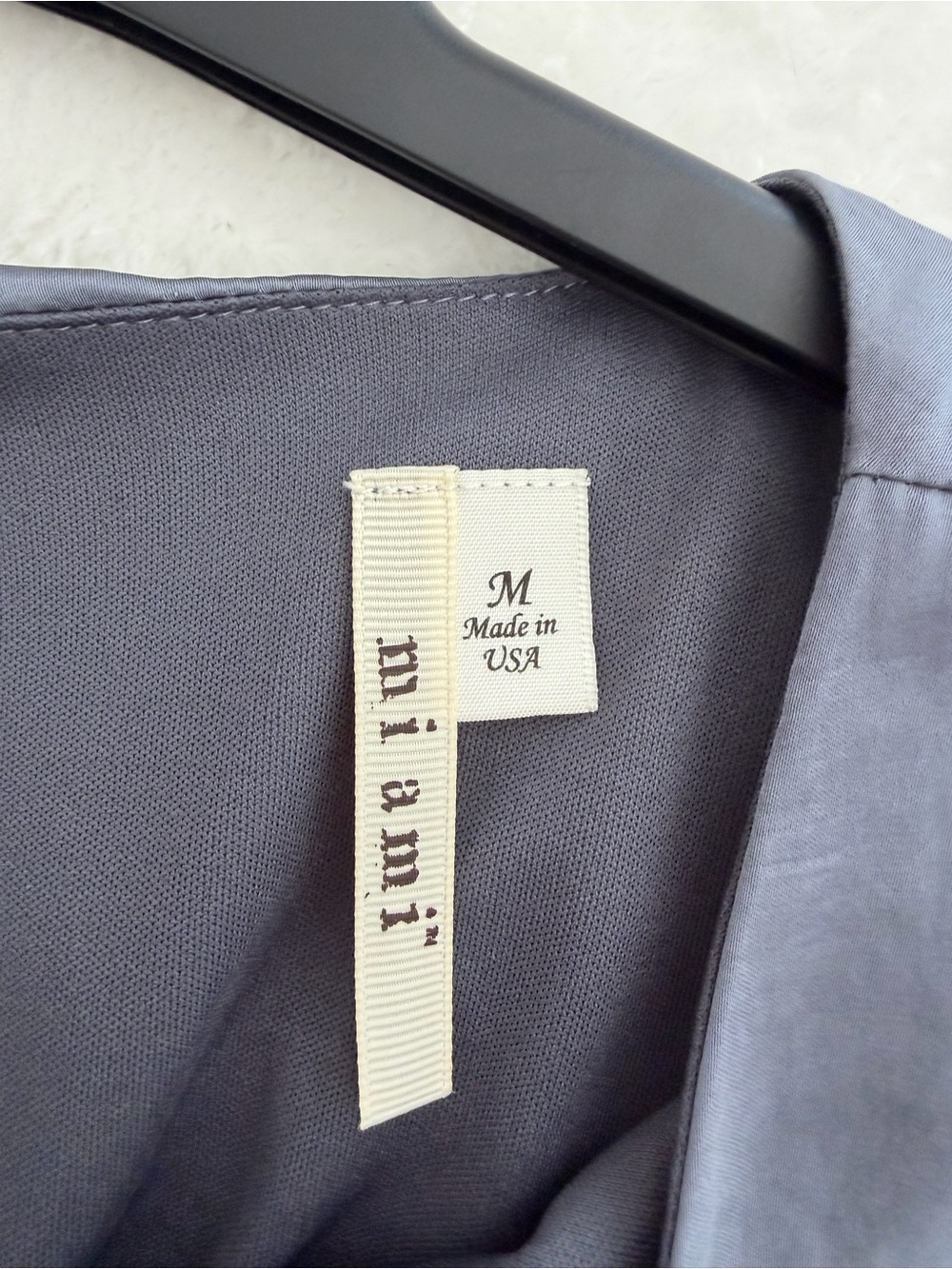 Mi.a.mi Gray Shift Dress Medium Made USA Cuffed Sleeve Pocket Minimalist - Picture 4 of 5